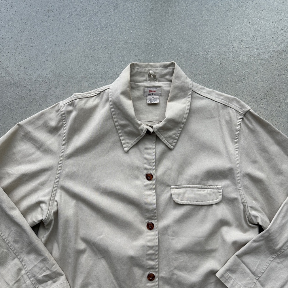 Vintage Women's Khaki Shacket Jacket Size L - Picture 2 of 7